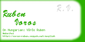 ruben voros business card