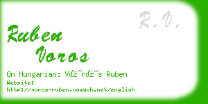 ruben voros business card